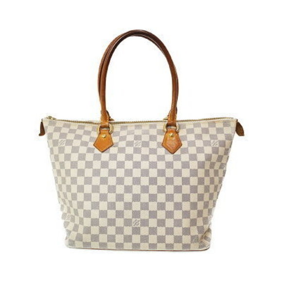 Louis Vuitton Damier Azur White ya MM Tote Bag - Picture 1 of 8